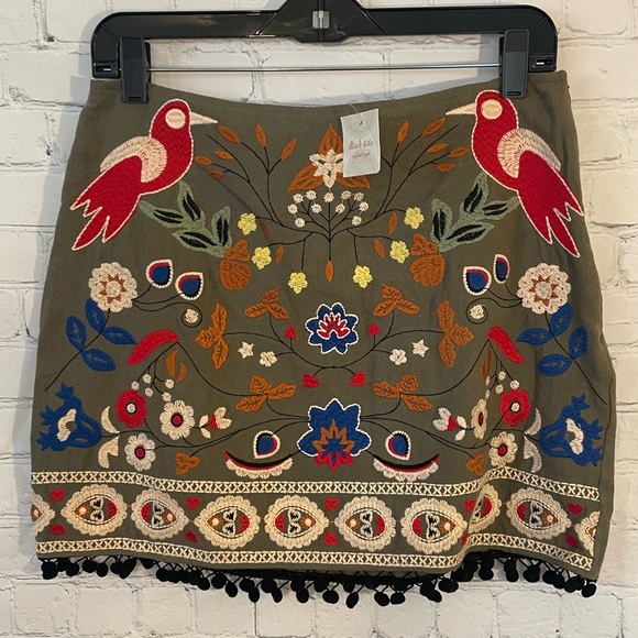 NWT Altar’d State olive green embroidered skirt - Picture 7 of 14